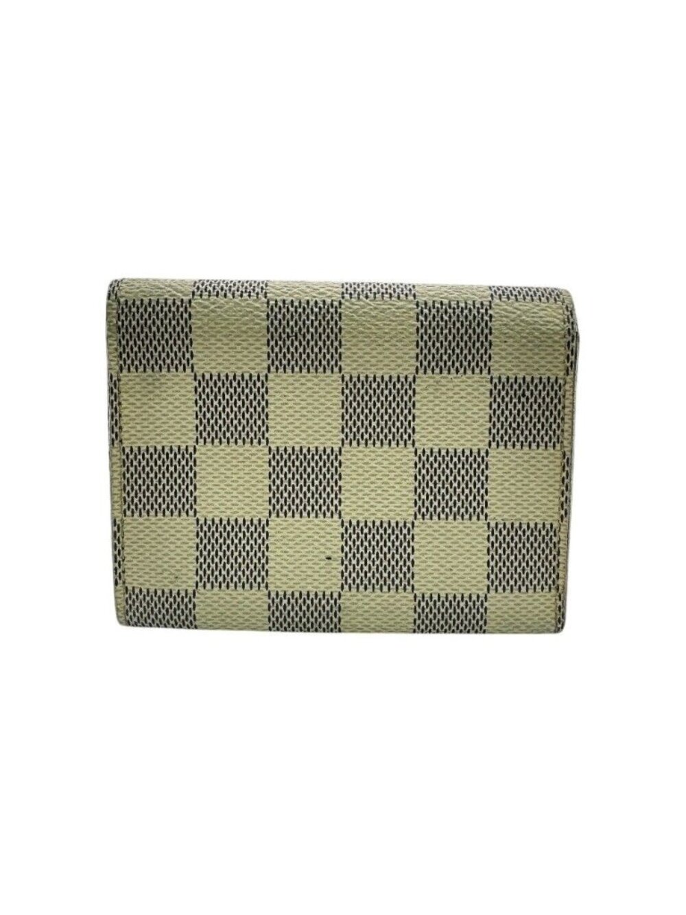 Louis Vuitton Damier Azur Envelope Business Card Holder Leather White Case